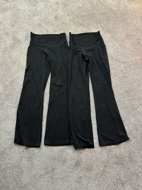 Black Boot Cut Yoga Pants - High Waist Flare Leg